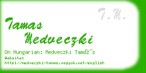 tamas medveczki business card